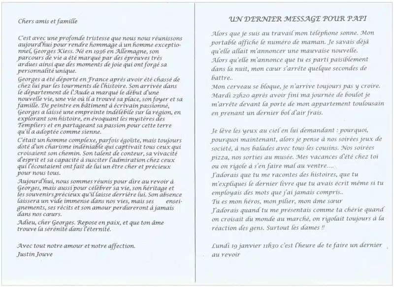 Hommage à Georges Kiess
