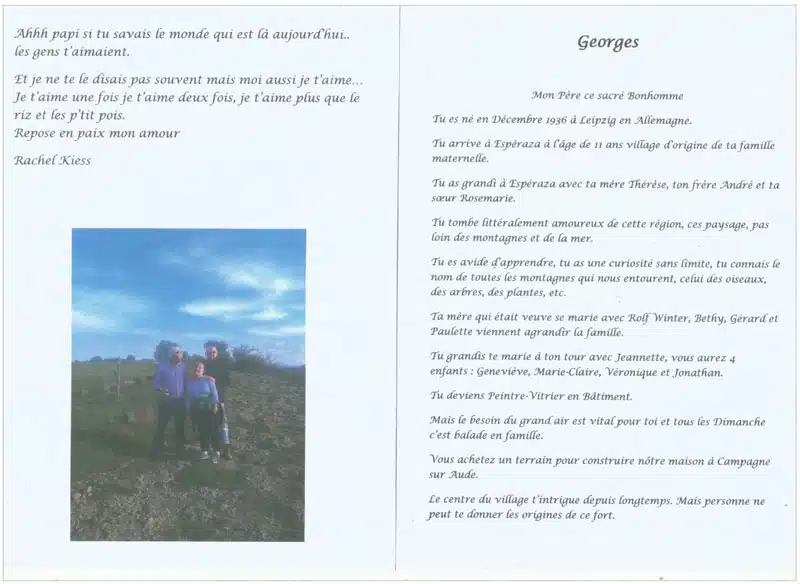 News : hommages des enfants de Georges Kiess