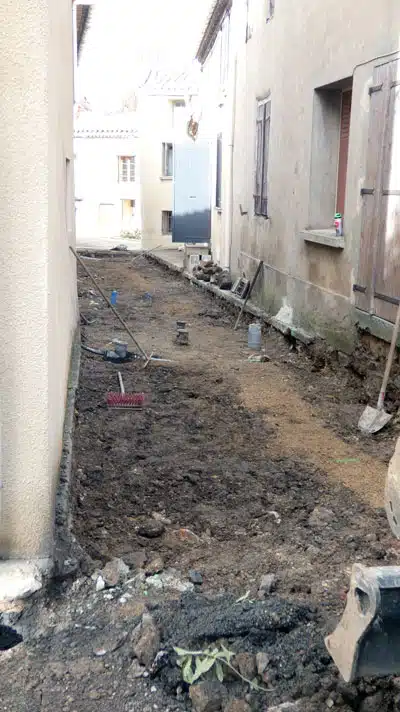 News : travaux à Rennes-le-Château, rue des marronniers